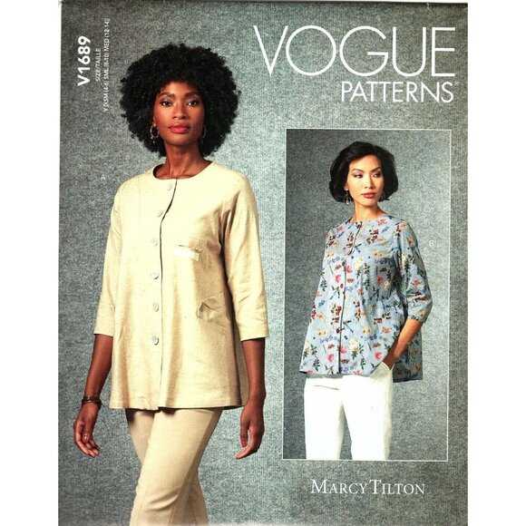 Vogue V1689 Misses XS to M Marcy Tilton Jacket Uncut Sewing Pattern New - Picture 1 of 2